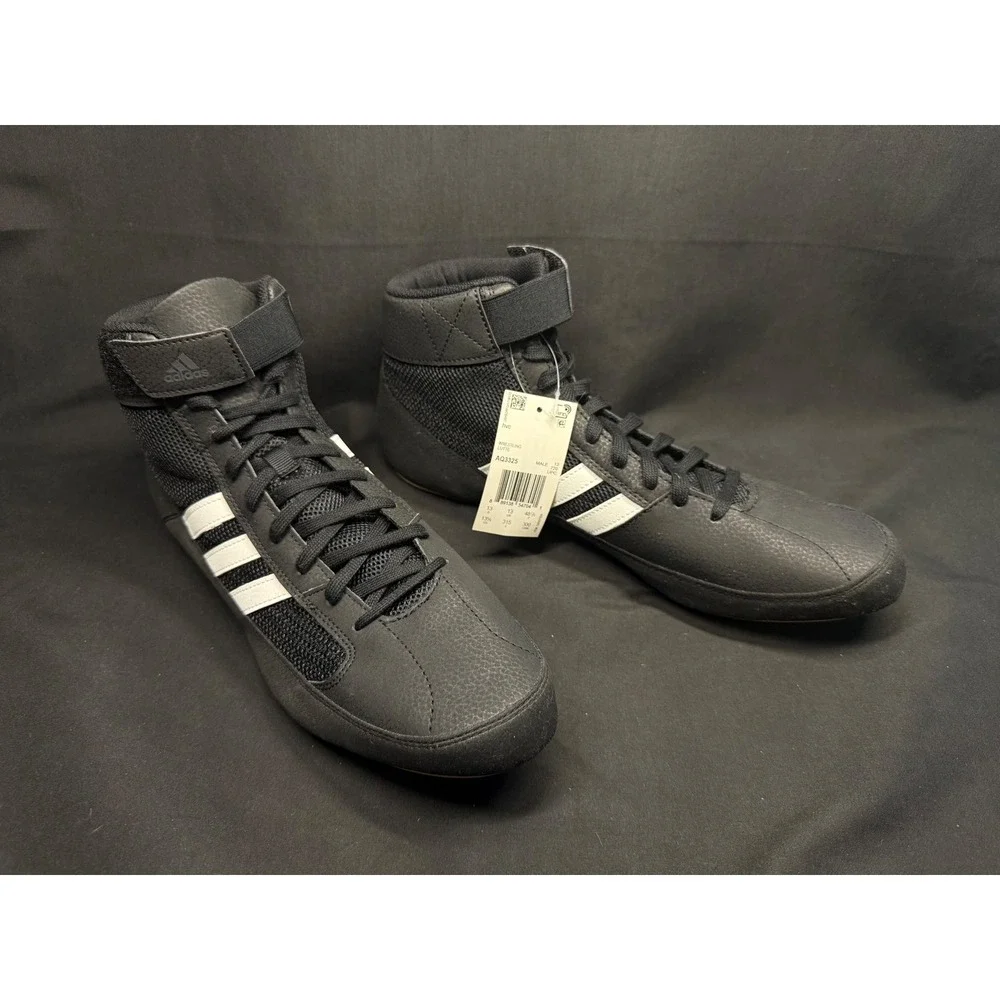 Adidas Wrestling Shoes AQ3325 Black White Men's Size 13‎